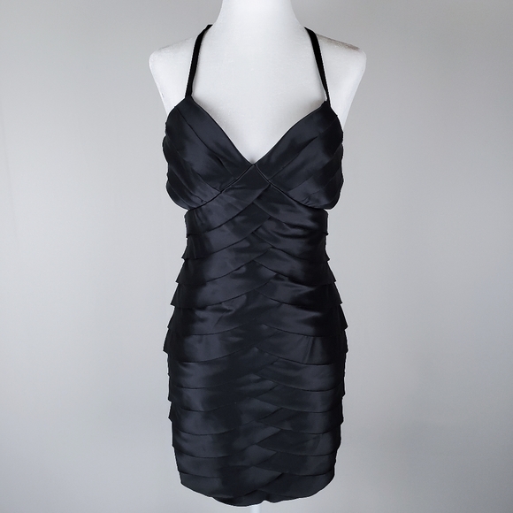 Forever21 Black Silky Halter Tie String Minidress - Picture 4 of 10
